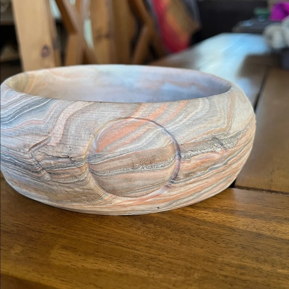 Southwestern design Swirlware stone candle burner pottery